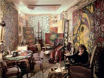 Fahrelnissa Zeid in her studio in Paris, c. 1960s