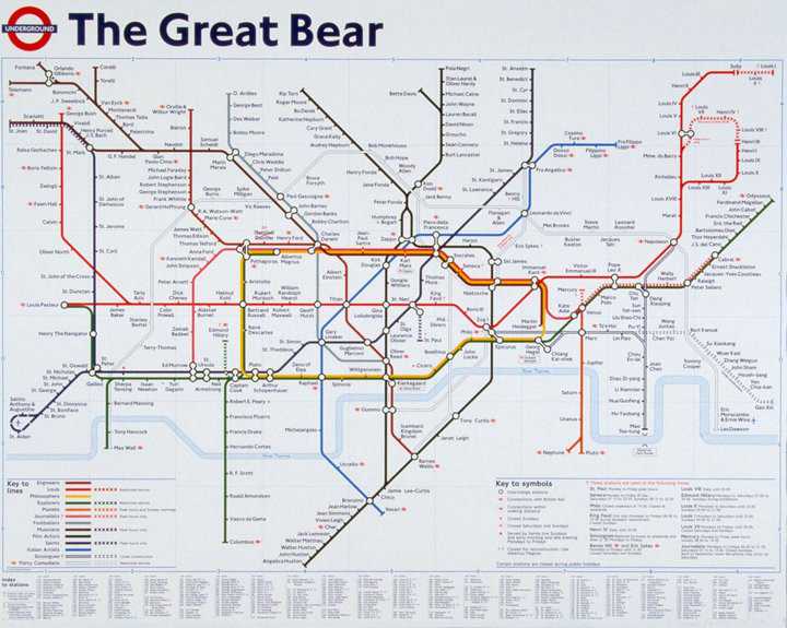 A tube map artwork by Simon Patterson